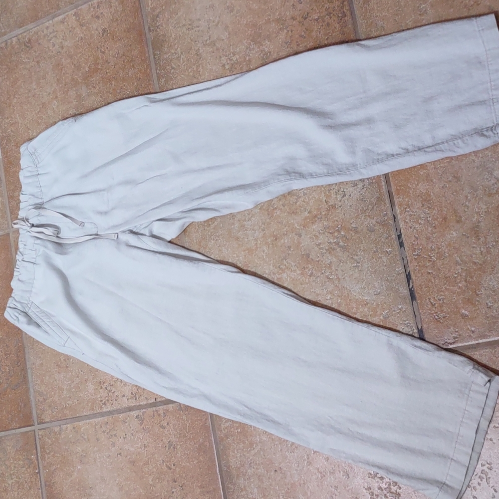 Bandolino "Frida" Linen/Rayon Wide Leg Drawstring Pants